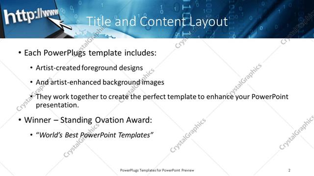 Title and Content presentation slide layout