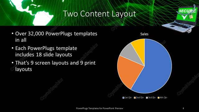 Two Content presentation slide layout