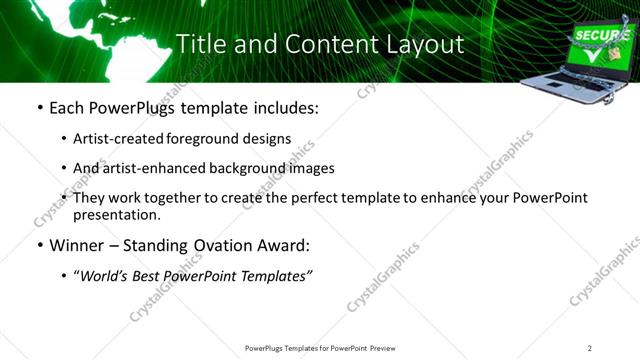 Title and Content presentation slide layout