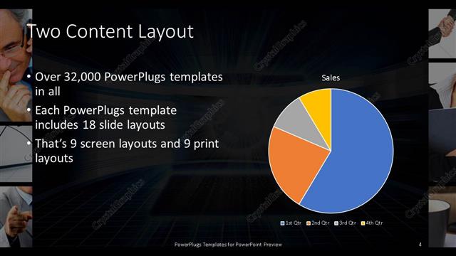 Two Content presentation slide layout