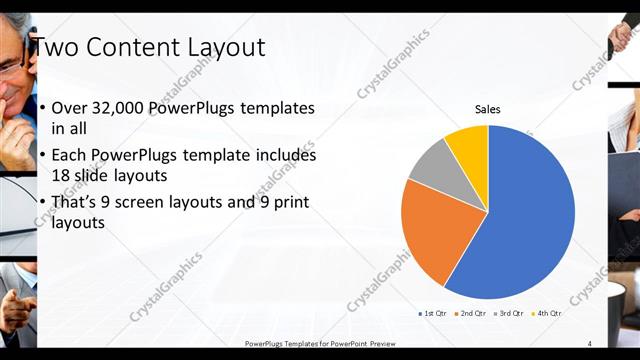 Two Content presentation slide layout