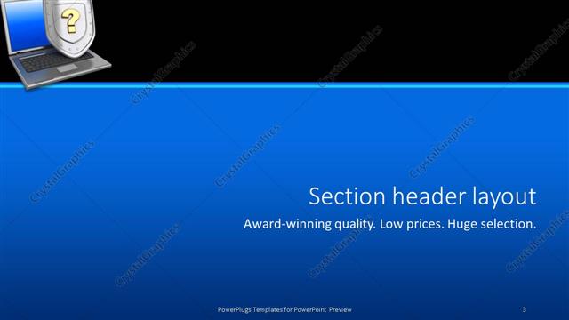 Section Header presentation slide layout