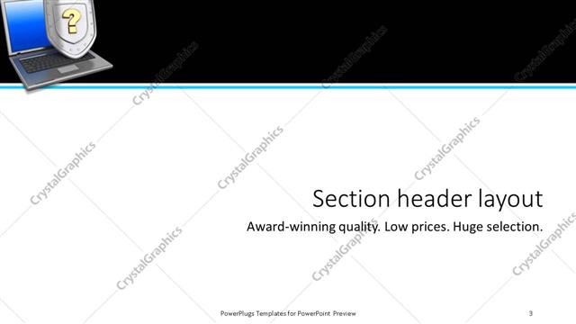 Section Header presentation slide layout