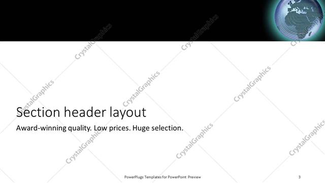 Section Header presentation slide layout