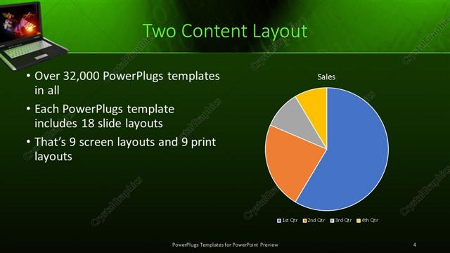 Two Content presentation slide layout