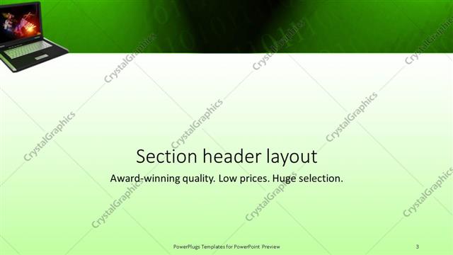 Section Header presentation slide layout