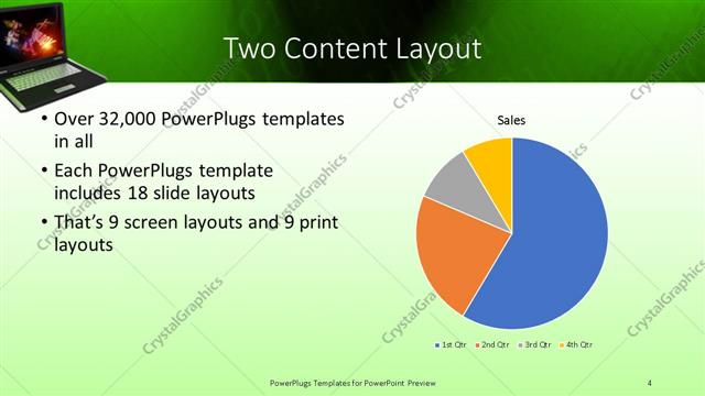Two Content presentation slide layout