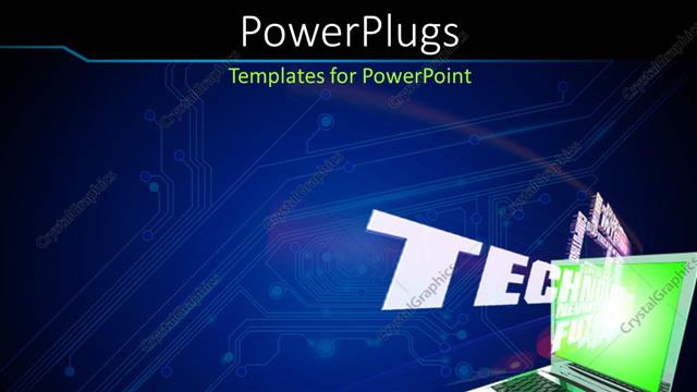  Presentation with tech - A laptop with technology related background