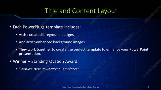 Title and Content presentation slide layout