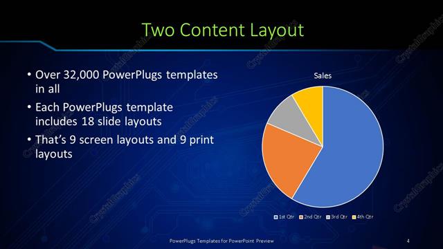 Two Content presentation slide layout
