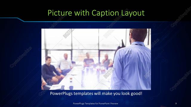 Picture with Caption presentation slide layout