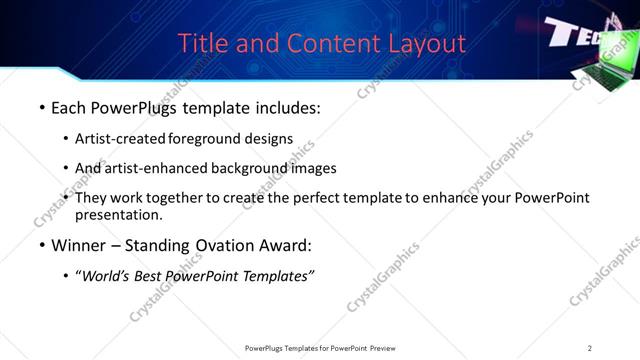 Title and Content presentation slide layout
