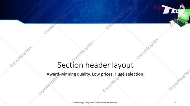 Section Header presentation slide layout