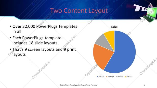 Two Content presentation slide layout
