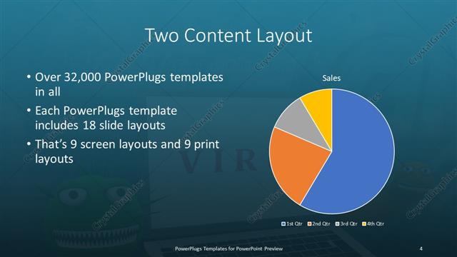 Two Content presentation slide layout