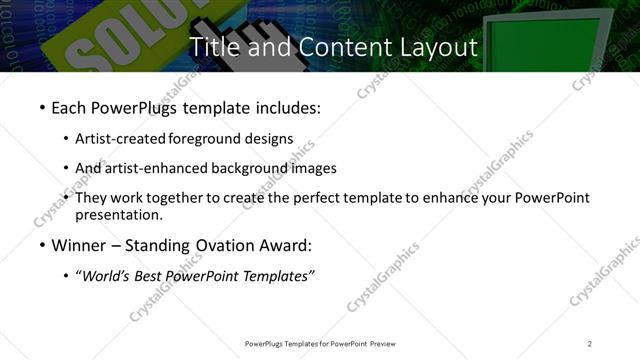 Title and Content presentation slide layout