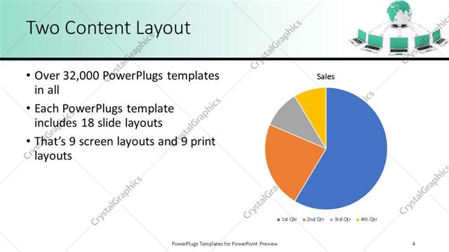 Two Content presentation slide layout