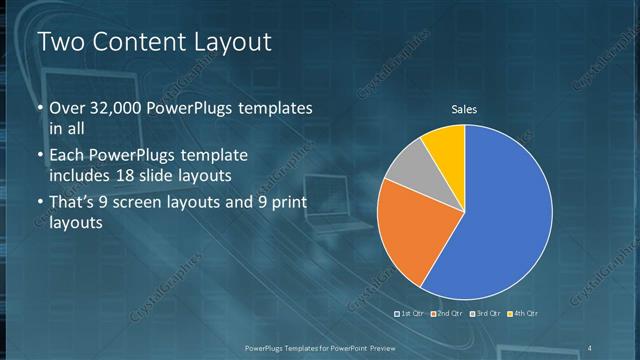 Two Content presentation slide layout