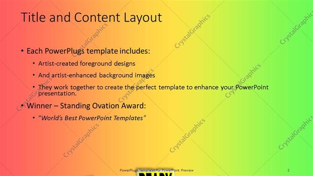 Title and Content presentation slide layout