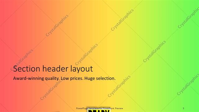 Section Header presentation slide layout
