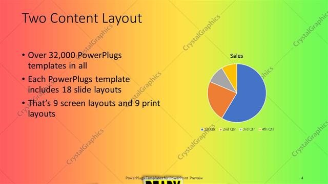 Two Content presentation slide layout
