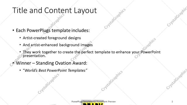 Title and Content presentation slide layout