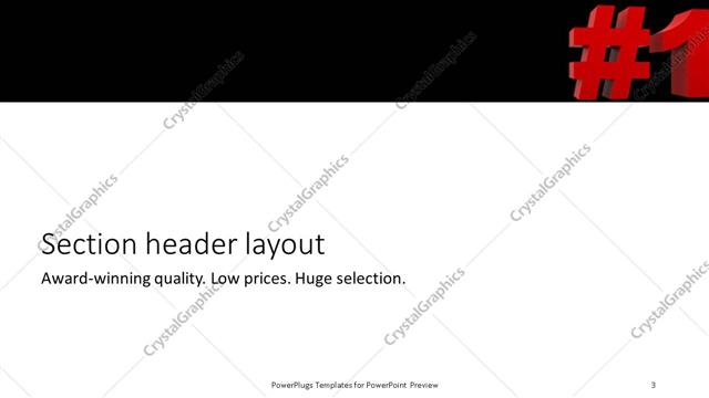 Section Header presentation slide layout