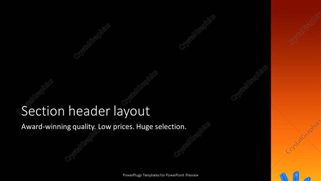 Section Header presentation slide layout