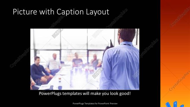 Picture with Caption presentation slide layout
