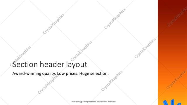Section Header presentation slide layout