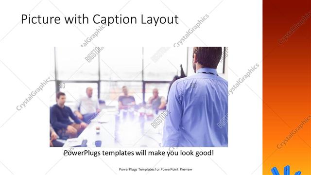 Picture with Caption presentation slide layout