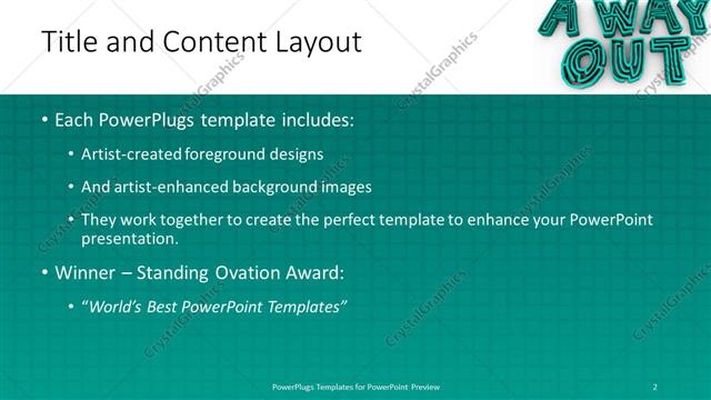 Title and Content presentation slide layout