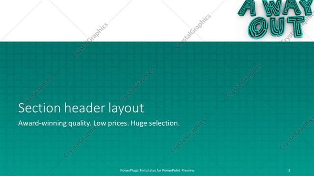 Section Header presentation slide layout