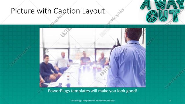 Picture with Caption presentation slide layout