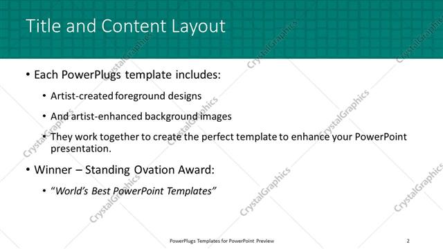 Title and Content presentation slide layout
