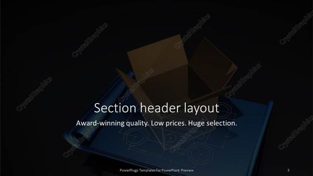 Section Header presentation slide layout