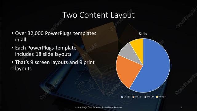 Two Content presentation slide layout