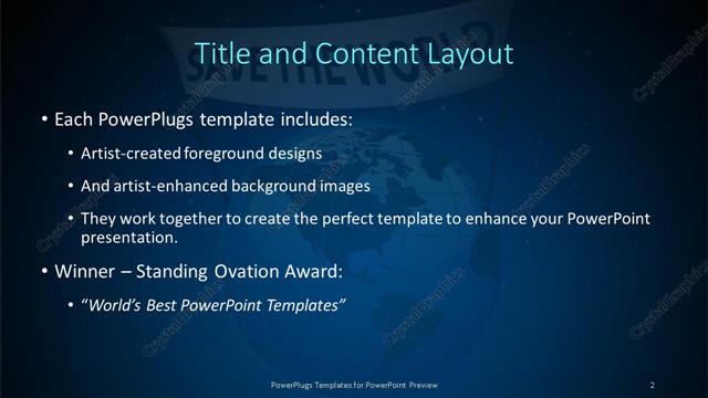 Title and Content presentation slide layout