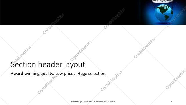 Section Header presentation slide layout