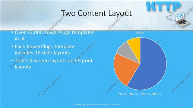 Two Content presentation slide layout