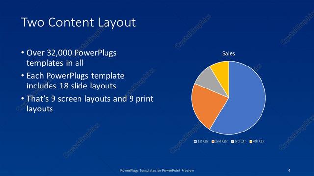 Two Content presentation slide layout