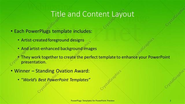 Title and Content presentation slide layout