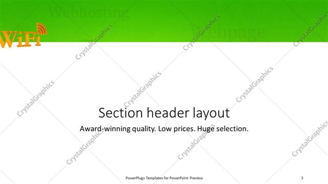 Section Header presentation slide layout