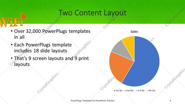 Two Content presentation slide layout