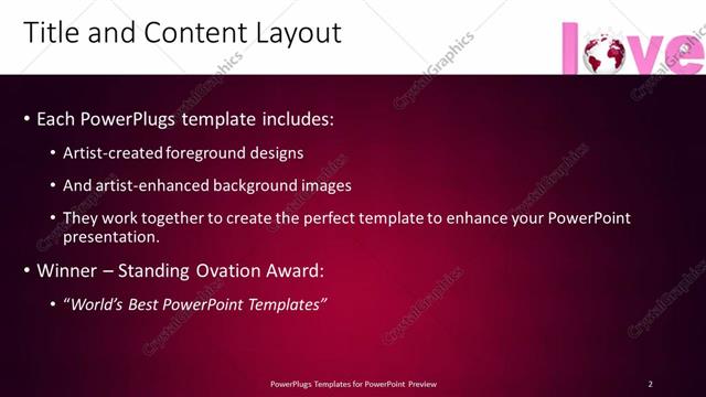 Title and Content presentation slide layout