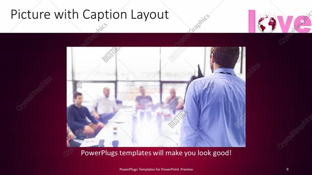 Picture with Caption presentation slide layout