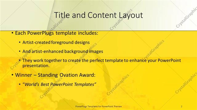 Title and Content presentation slide layout
