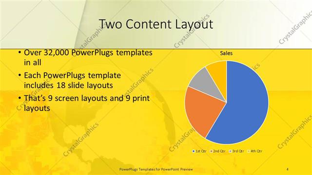 Two Content presentation slide layout