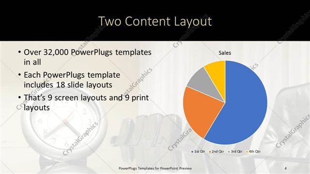 Two Content presentation slide layout