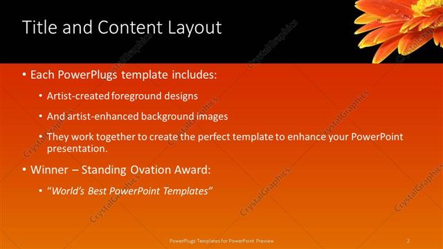 Title and Content presentation slide layout